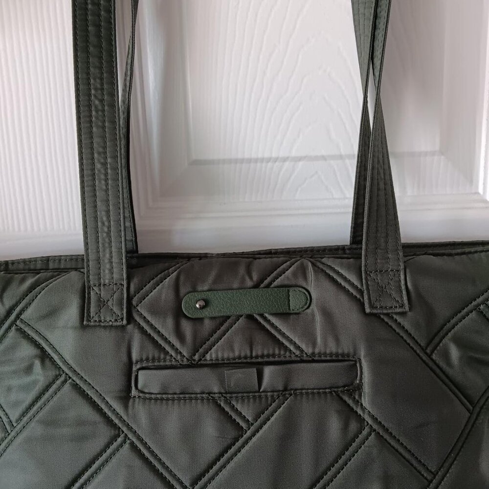 LUG Skyliner Tote Bag with Trolley Sleeve Olive Green - Picture 3 of 15